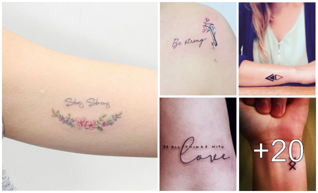 Ideas de Tatuajes Pequeños de Letras y Símbolos para Mujer