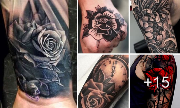 Tatuajes de flores para hombres en brazos y piernas Tatuajes de flores para hombres en brazos y piernas