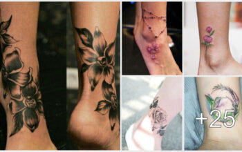 Elegantes tatuajes en tobillos para mujer