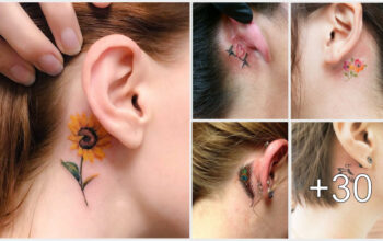 Tatuajes pequeños detrás de la oreja para chicas
